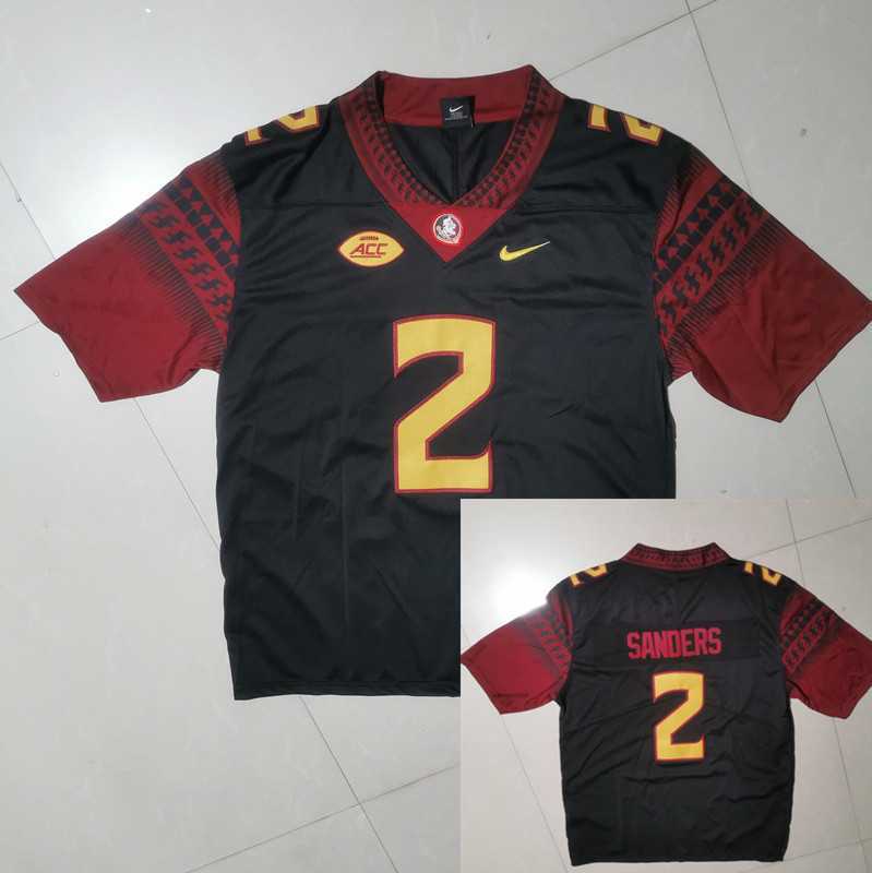 Men%27s Florida State Seminoles #2 Deion Sanders Black Limited Jersey->georgia bulldogs->NCAA Jersey